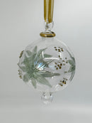 Large Globe w/ Snowflake Design - Egyptian Hand Blown Glass Ornament
