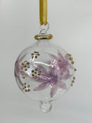 Large Globe w/ Snowflake Design - Egyptian Hand Blown Glass Ornament