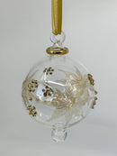 Large Globe w/ Snowflake Design - Egyptian Hand Blown Glass Ornament