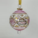 Large Crystal Globe w/ Colorful Glass Ends - Egyptian Hand Blown Glass Ornament