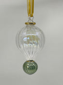 Large  Teardrop Ornament Swirl Glass - Egyptian Hand Blown Glass