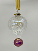 Large  Teardrop Ornament Swirl Glass - Egyptian Hand Blown Glass