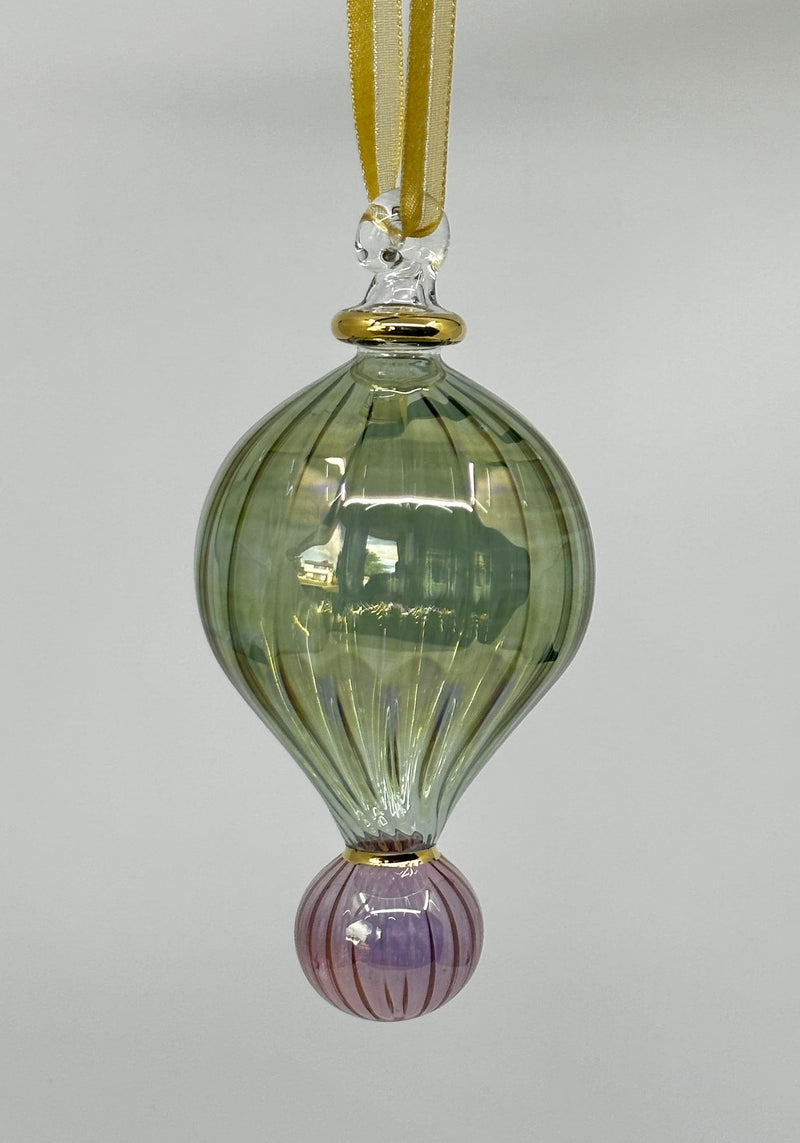 Large  Teardrop Ornament Swirl Glass - Egyptian Hand Blown Glass