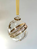 Large Crystal Clear Globe- Egyptian Hand Blown Glass Ornament