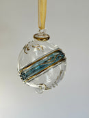 Large Crystal Clear Globe- Egyptian Hand Blown Glass Ornament