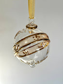 Large Crystal Clear Globe- Egyptian Hand Blown Glass Ornament