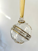 Large Crystal Clear Globe- Egyptian Hand Blown Glass Ornament