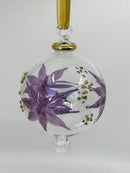 Large Globe w/ Snowflake Design - Egyptian Hand Blown Glass Ornament
