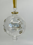 Large Globe w/ Snowflake Design - Egyptian Hand Blown Glass Ornament