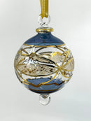 Large Globe w/ Geometric Design - Egyptian Hand Blown Glass Ornament