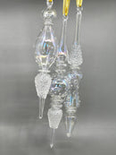 Long Hand Blown Iridescent Glass Scepter - Set of 3