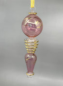 Glass Globe W/ Tear Drop Ornament - Egyptian Hand Blown Glass