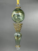 Glass Globe W/ Tear Drop Ornament - Egyptian Hand Blown Glass