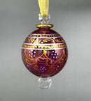 Small Globe - Hand dry painted - Egyptian Hand Blown Glass Ornament