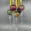 Glass Globe icicle Ornament - Egyptian Hand Blown Glass