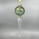 Glass Globe icicle Ornament - Egyptian Hand Blown Glass