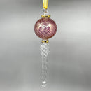 Glass Globe icicle Ornament - Egyptian Hand Blown Glass