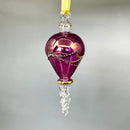 Teardrop Swirl Ornament - Egyptian Hand Blown Glass