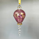 Teardrop Swirl Ornament - Egyptian Hand Blown Glass