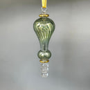 Large Swirl Glass Tear Drop Ornament - Egyptian Hand Blown Glass