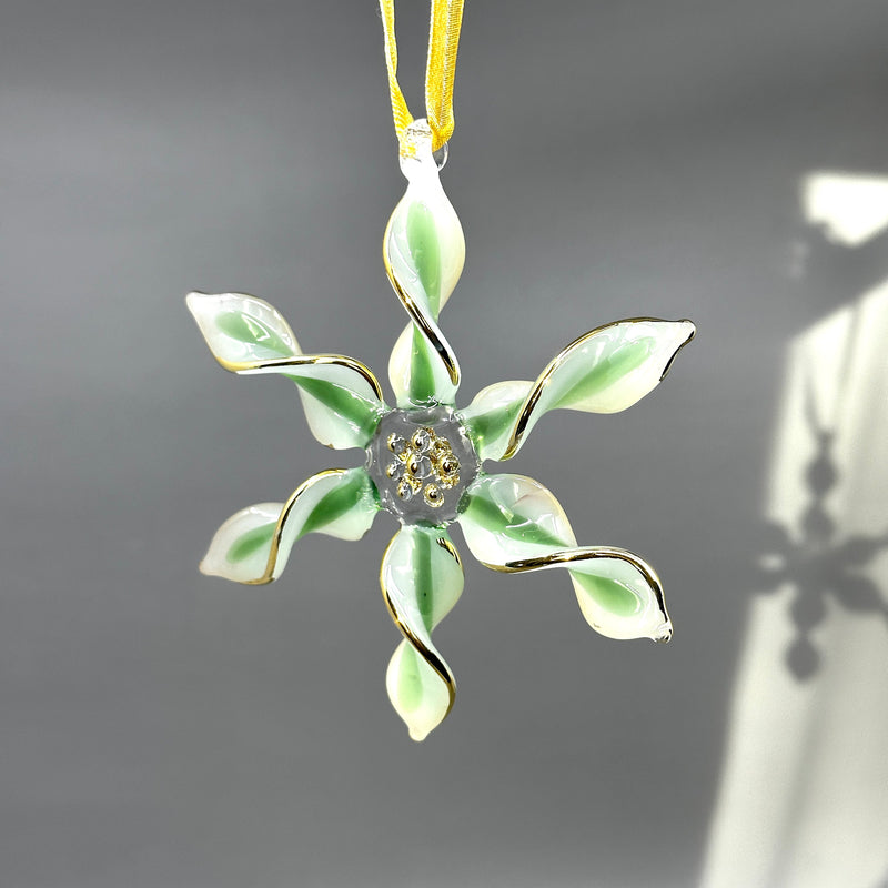 Spiral Star Glass Ornament Multi Color - Egyptian Handblown
