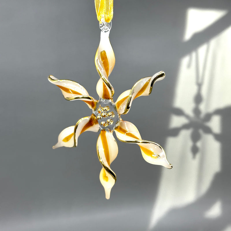 Spiral Star Glass Ornament Multi Color - Egyptian Handblown