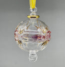 Large Globe w/ Geometric Design & Gold Accents Egyptian Hand Blown Glass Ornament