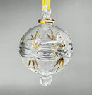 Large Globe w/ Geometric Design & Gold Accents Egyptian Hand Blown Glass Ornament