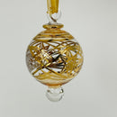 Small Globe w/ Hand Painted Design - Egyptian Hand Blown Glass Ornament