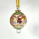 Small Globe - Array of Glass Color Ends - Egyptian Hand Blown Glass Ornament