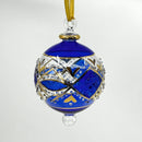 Large Crystal Globe w/ Colorful Glass Ends - Egyptian Hand Blown Glass Ornament