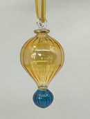 Large  Teardrop Ornament Swirl Glass - Egyptian Hand Blown Glass