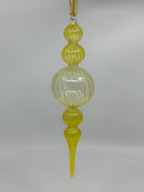 Handblown Swirl Bubble Glass Egyptian Ornament