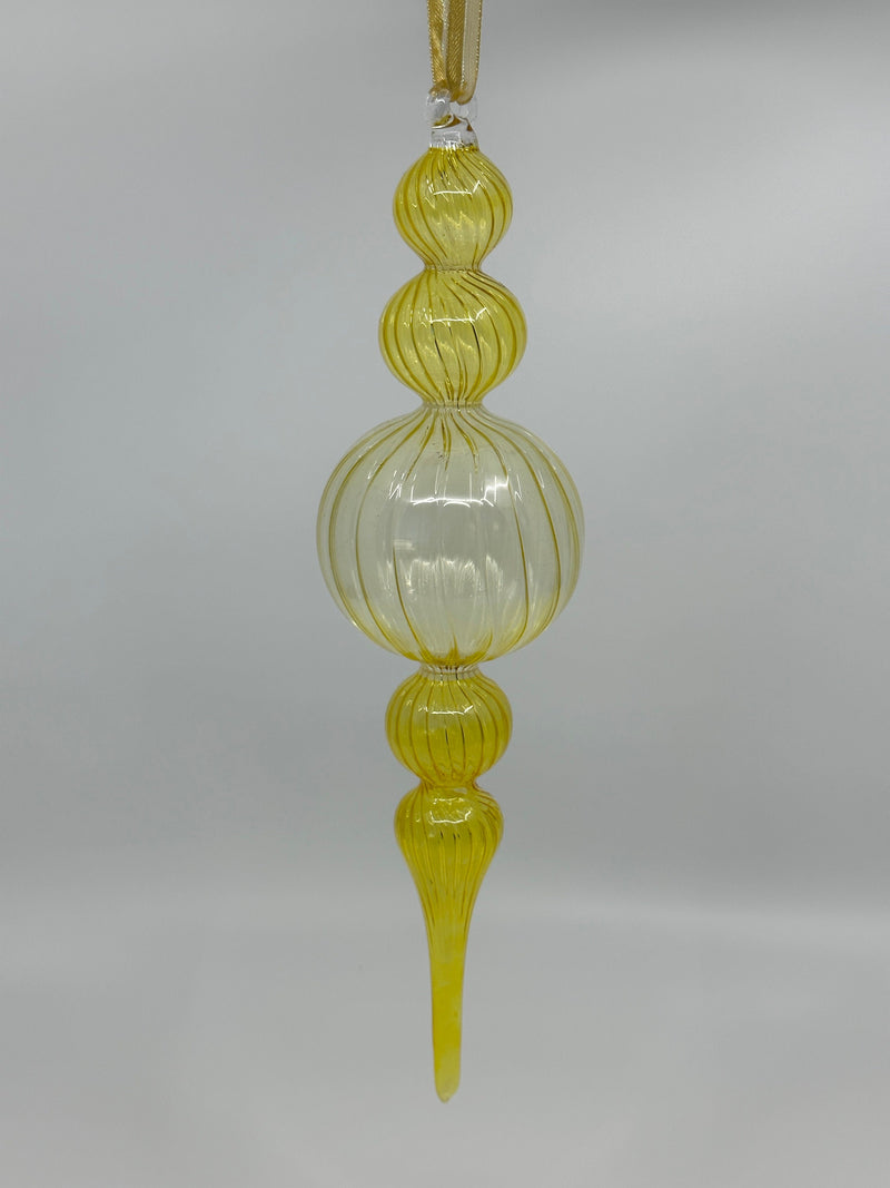 Handblown Swirl Bubble Glass Egyptian Ornament