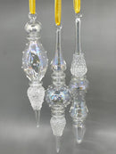 Long Hand Blown Iridescent Glass Scepter - Set of 3