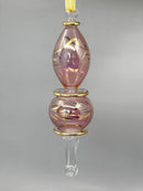 Glass Tear Drop W/ Sphere Ornament - Egyptian Hand Blown Glass