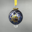 Small Globe - Hand dry painted - Egyptian Hand Blown Glass Ornament