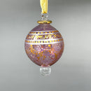 Small Globe - Hand dry painted - Egyptian Hand Blown Glass Ornament