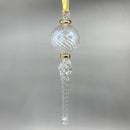 Glass Globe icicle Ornament - Egyptian Hand Blown Glass