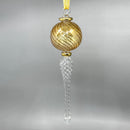 Glass Globe icicle Ornament - Egyptian Hand Blown Glass