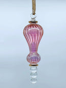 Large Swirl Glass Tear Drop Ornament - Egyptian Hand Blown Glass