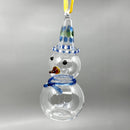 Snowman Ornament- Egyptian Hand Blown Glass