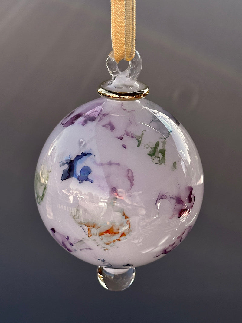 Hand Made Egyptian Blown Glass Christmas Tree Ornament