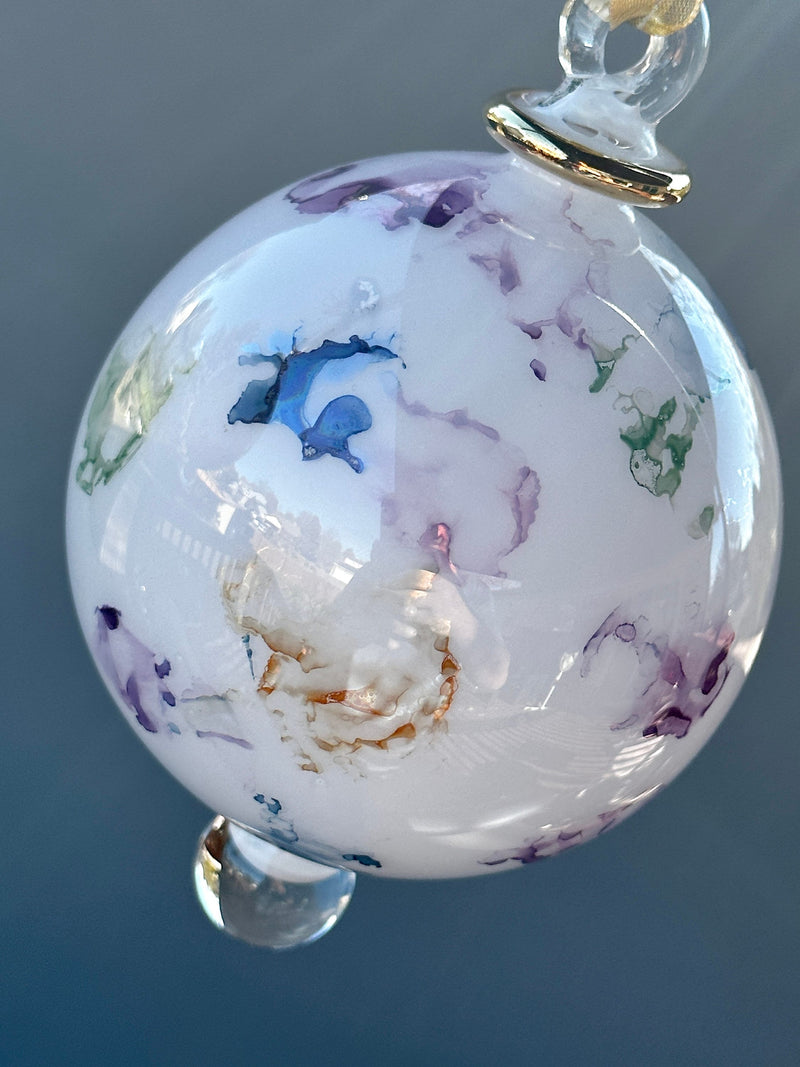 Hand Made Egyptian Blown Glass Christmas Tree Ornament