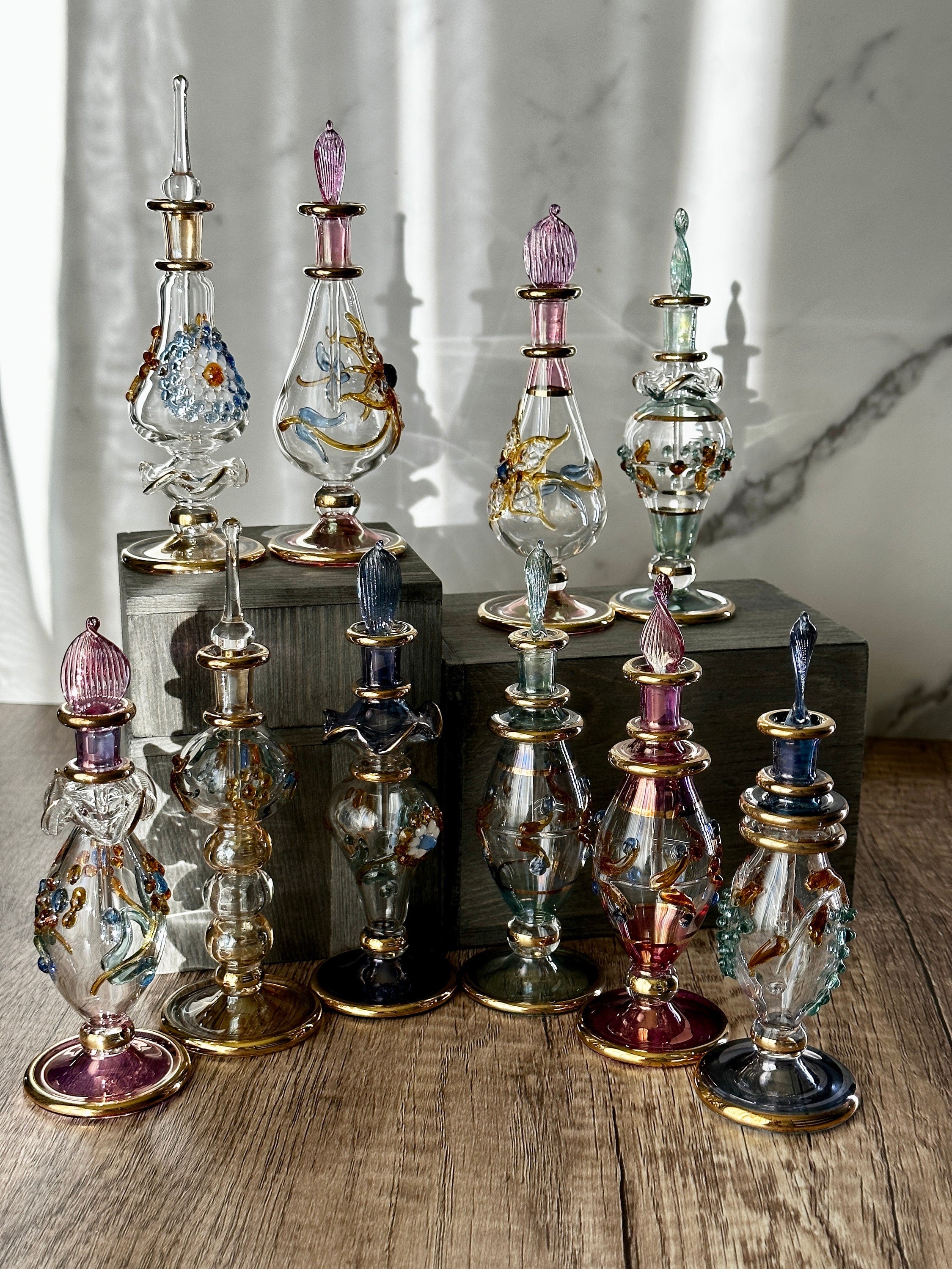 Shop Egyptian Glass Bottles | Arabazaar Gallery