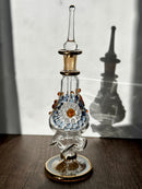 Luxury Embossed Glass Design Egyptian Handblown Perfume Bottles, Set of Five Variety